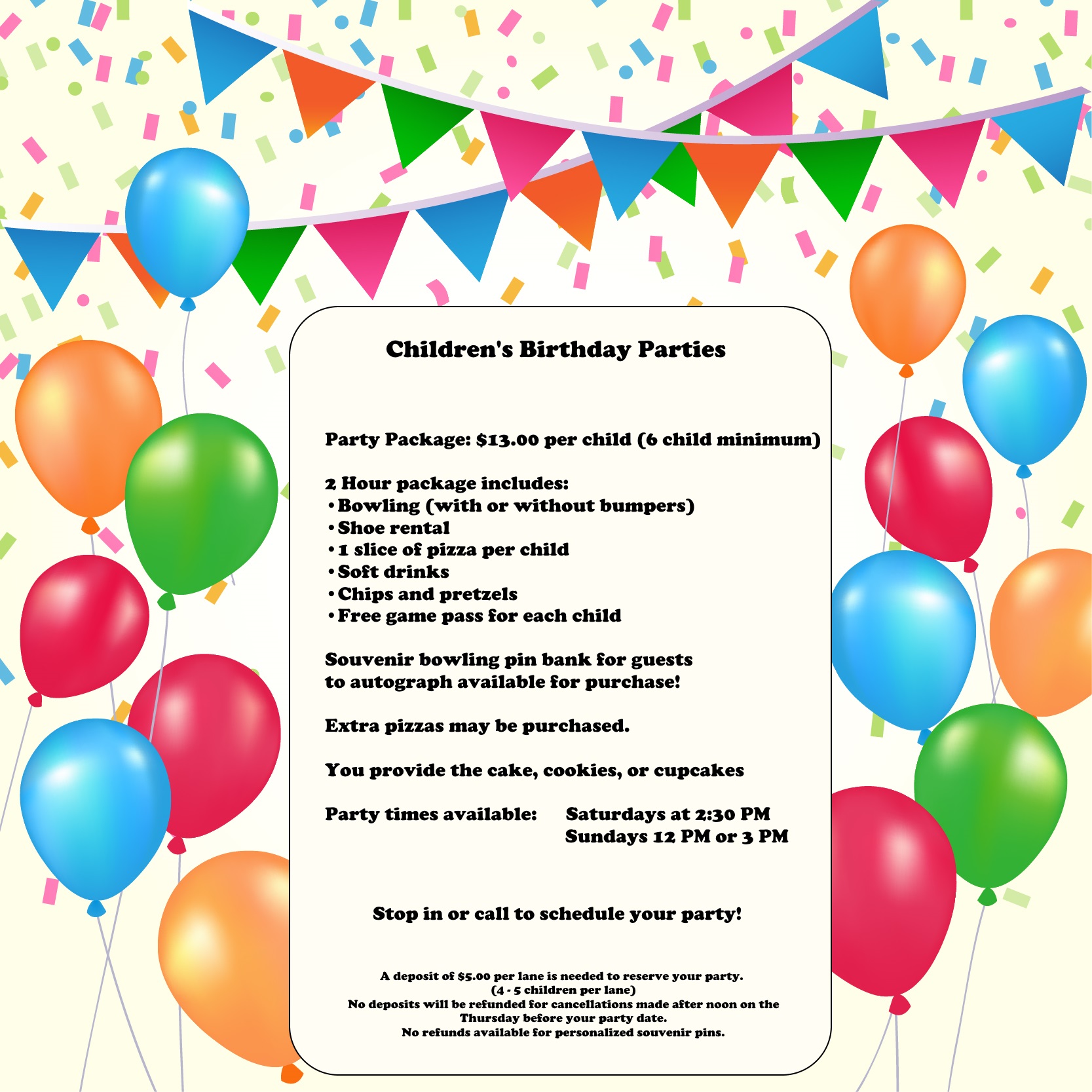 Birthday Parties Hillview Lanes